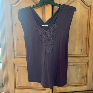 Purple flowy blouse